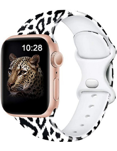 Apple Watch 38mm / 40mm / 41mm Trendigt Premium Armband Leopard V2