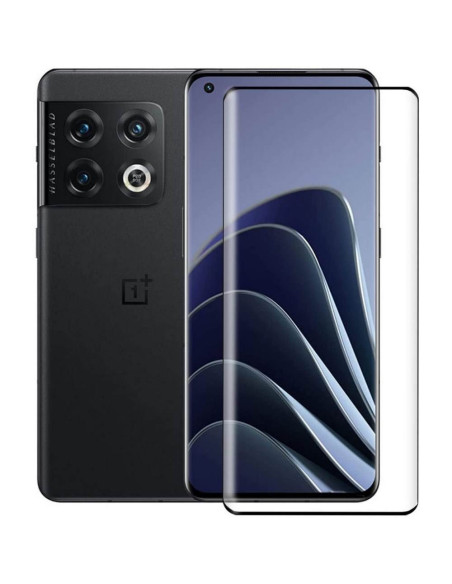 OnePlus 10 Pro med 3D härdat glas monterat på skärmen, tydlig vy framifrån