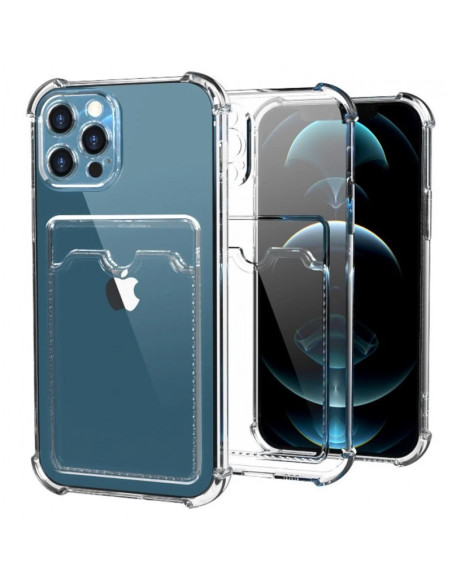 Stöttåligt Skal med Kortfack Förstärkta Hörn iPhone 12