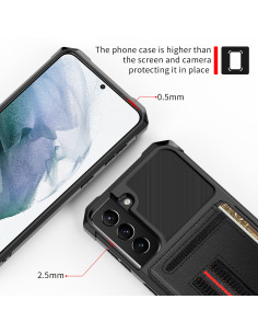Samsung S21 FE Stöttåligt Skal med Kortfack Solid V5