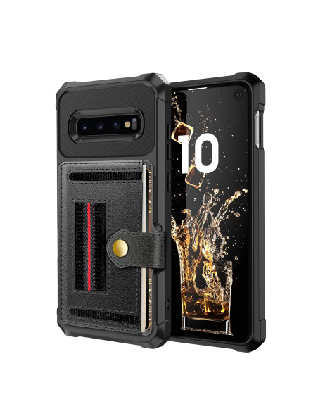 Samsung S10 Plus Stöttåligt Skal med Kortfack Solid V5