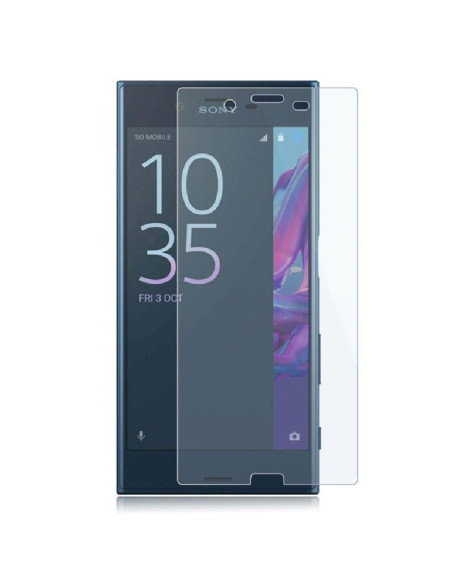 Härdat glas för Sony Xperia XZ1 Compact, monterat framifrån med transparent design