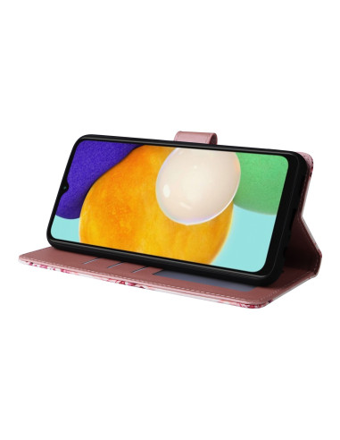 Plånboksfodral Sparkle för Samsung A13 5G med telefon monterad, visande kortfack och stängd design