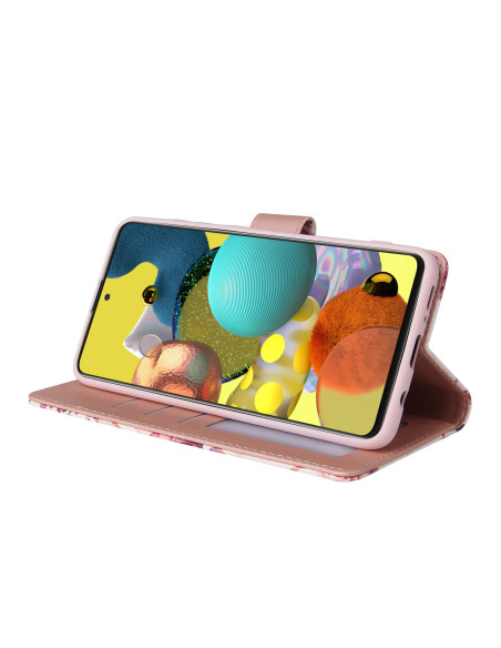 Samsung A03s plånboksfodral öppet med telefon monterad, visande kortfack och inre design