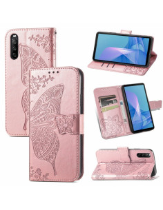 Xperia 10 IV Plånboksfodral PU-Läder 4-FACK Motiv Fjäril