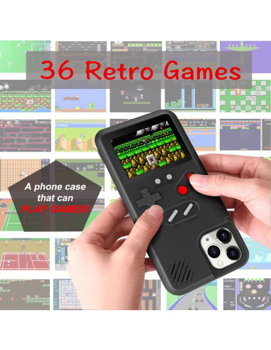 iPhone 13 Pro Max Klassisk Gameboy Skal Färgskärm | 36st Små Spel