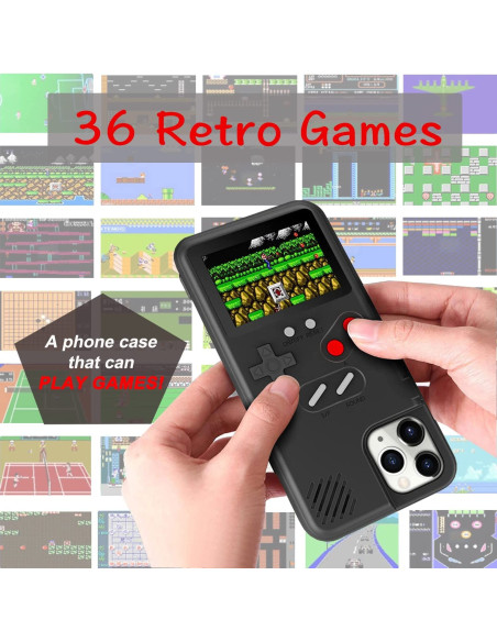 iPhone 13 Pro Max Klassisk Gameboy Skal Färgskärm | 36st Små Spel