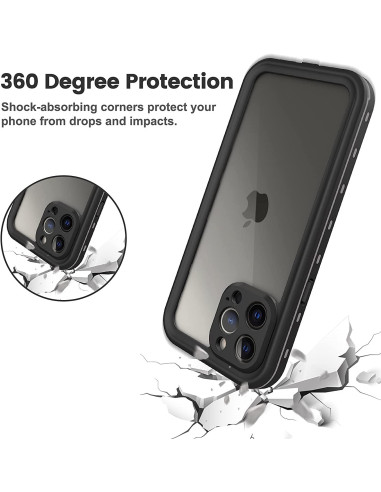 iPhone 13 Pro Max Heltäckande Vattentät Premium Skal - 2m