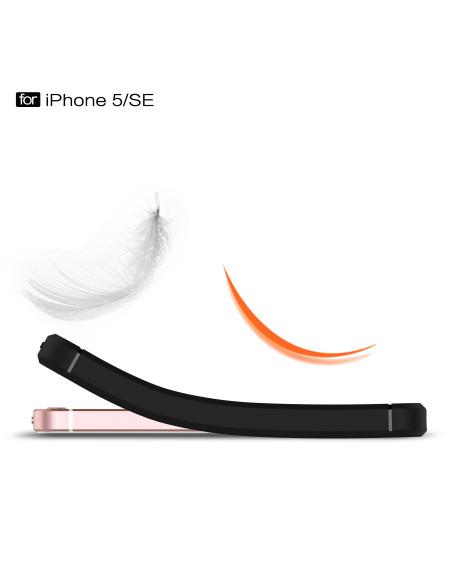iPhone 5/5S/SE | Stöttåligt Skal SlimCarbon® inkl. Skärmskydd