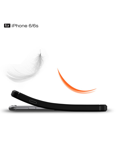 iPhone 6/6S | Stöttåligt Skal SlimCarbon® inkl. Skärmskydd