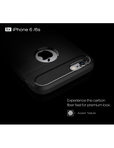 iPhone 6/6S | Stöttåligt Skal SlimCarbon® inkl. Skärmskydd