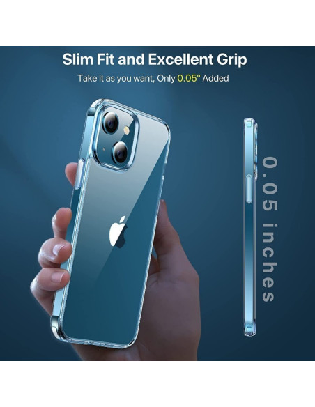 iPhone 14 Stöttåligt Genomskinligt Skal Simple