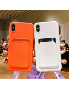 iPhone X / XS Gummibelagd Stöttåligt Skal med Kortfack Liquid 2