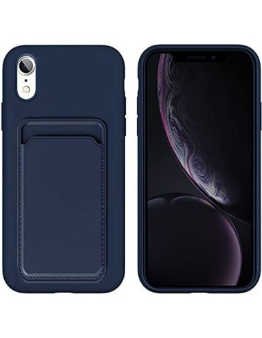 iPhone X / XS Gummibelagd Stöttåligt Skal med Kortfack Liquid