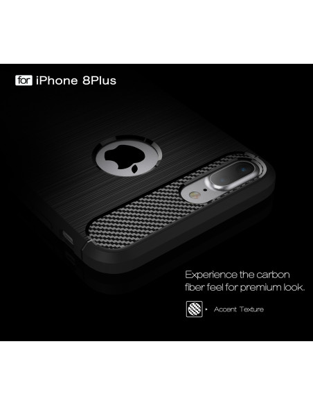 iPhone 7 Plus | Stöttåligt Skal SlimCarbon® inkl. Skärmskydd