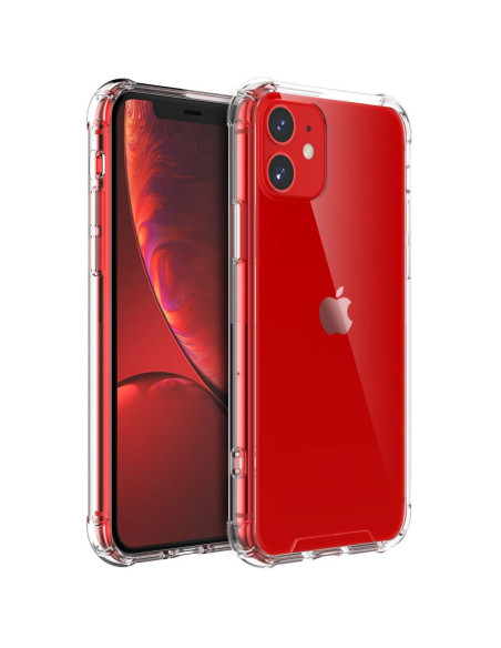 Transparent stöttåligt skal för iPhone 11 med förstärkta hörn, visat från sidan