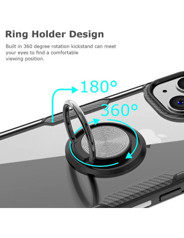 iPhone 11 Praktisk Stöttåligt Skal med Ringhållare V4