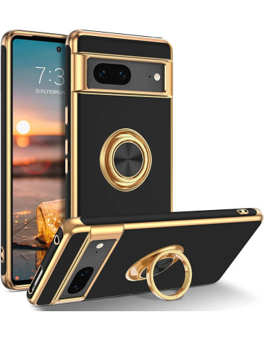 Google Pixel 7 Elegant &amp; Stöttåligt Skal med Ringhållare Flawless