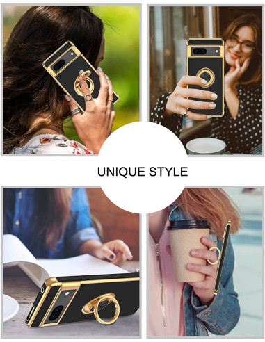 Google Pixel 7 Elegant &amp; Stöttåligt Skal med Ringhållare Flawless