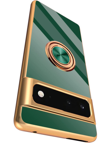Google Pixel 6A Elegant &amp; Stöttåligt Skal med Ringhållare Flawless