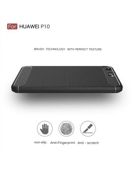 Huawei P10 Plus | Stöttåligt Skal SlimCarbon® inkl. Skärmskydd