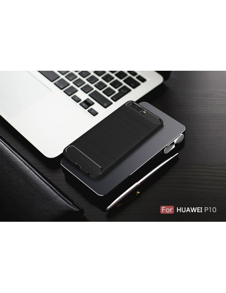 Huawei P10 Plus | Stöttåligt Skal SlimCarbon® inkl. Skärmskydd