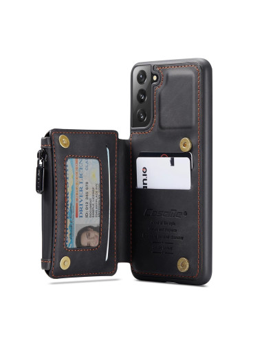 Samsung S22 Plus Skal Korthållare &amp; Dragkedja 4-FACK CaseMe Flippr