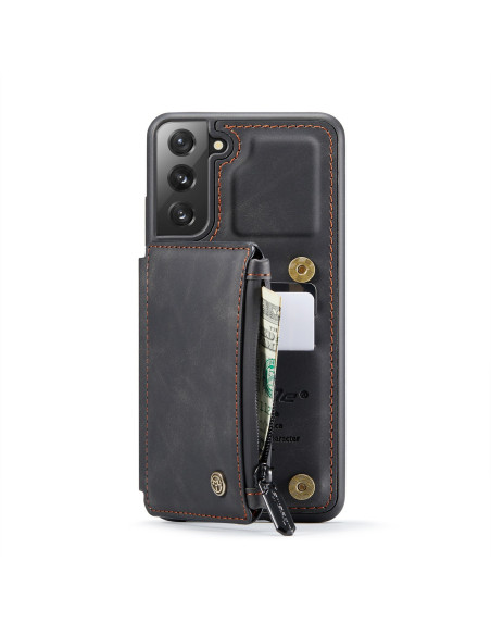 Samsung S22 Plus Skal Korthållare &amp; Dragkedja 4-FACK CaseMe Flippr
