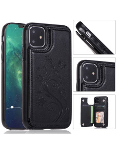 iPhone 11 Stöttåligt Skal Korthållare 3-FACK Flippr V2 Svart