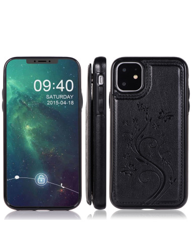 iPhone 11 Stöttåligt Skal Korthållare 3-FACK Flippr V2 Svart