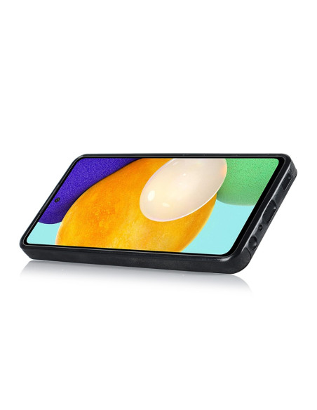 Samsung A52 mobilskal i svart TPU, sett framifrån med skärmen synlig