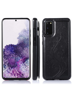 Samsung S20 Stöttåligt Skal Korthållare 3-FACK Flippr V2 Svart