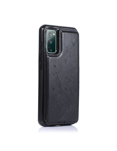 Samsung S20 FE Stöttåligt Skal Korthållare 3-FACK Flippr V2 Svart