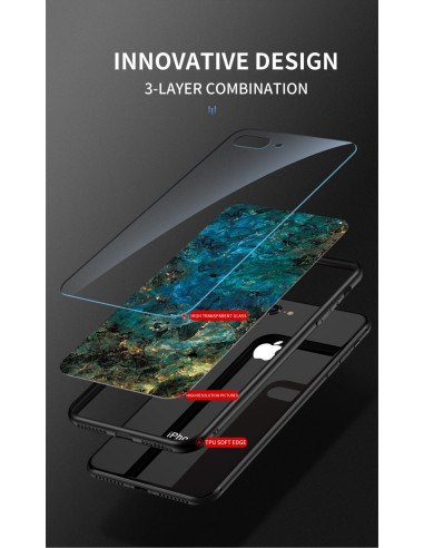 Redmi 9A Marmorskal 9H Härdat Glas Baksida Glassback V2
