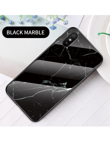 Redmi 9A Marmorskal 9H Härdat Glas Baksida Glassback V2