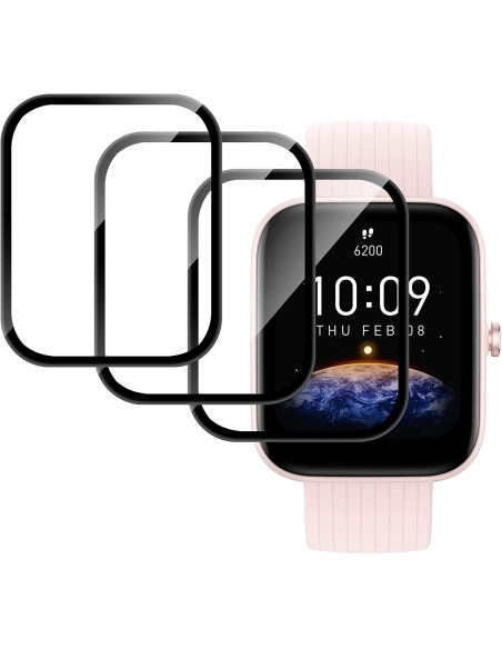 [2-PACK] Amazfit Bip 3 / 3 Pro Härdat Glas FullFrame 3D 0.2mm 9H