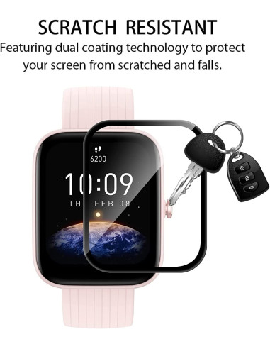 [2-PACK] Amazfit Bip 3 / 3 Pro Härdat Glas FullFrame 3D 0.2mm 9H