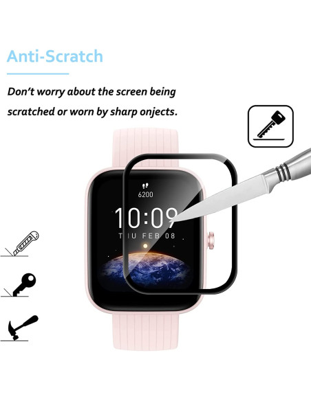[2-PACK] Amazfit Bip 3 / 3 Pro Härdat Glas FullFrame 3D 0.2mm 9H