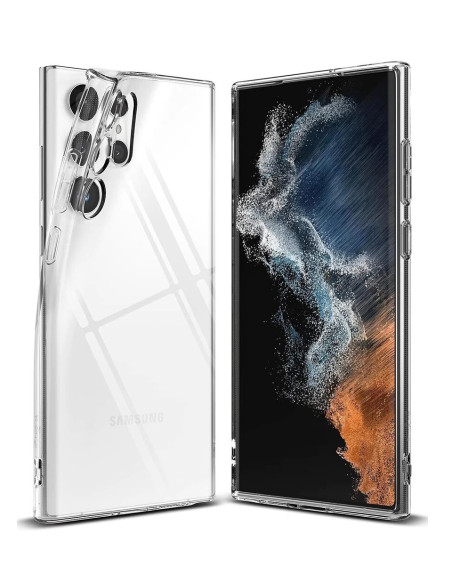 Samsung S23 Ultra Stöttåligt Genomskinligt Skal Simple