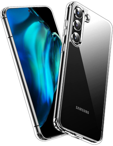 Samsung S23 Stöttåligt Genomskinligt Skal Simple