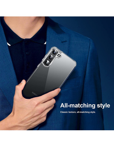 Samsung S23 Stöttåligt Genomskinligt Skal Simple