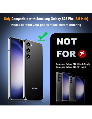 Samsung S23 Plus Stöttåligt Genomskinligt Skal Simple