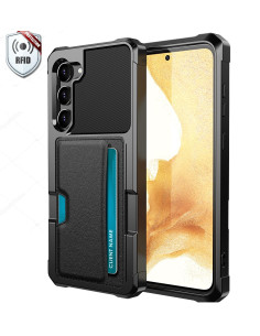 Samsung S23 Ultra Stöttåligt Skal med Kortfack Solid V2