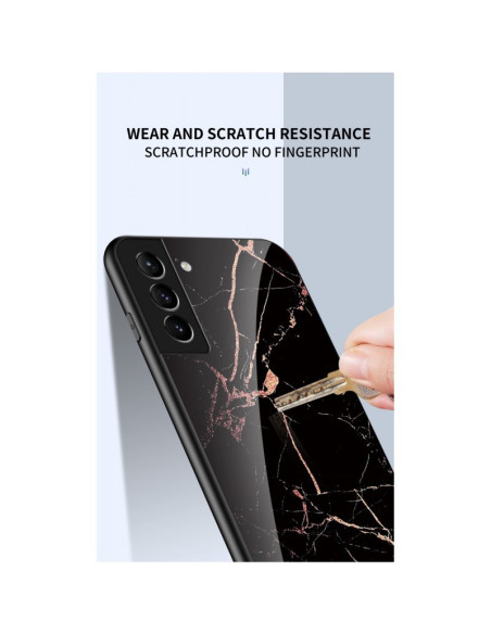 Samsung S23 Plus Marmorskal 9H Härdat Glas Baksida Glassback V2