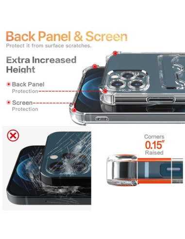 Stöttåligt Skal med Kortfack Förstärkta Hörn Samsung S23 Ultra