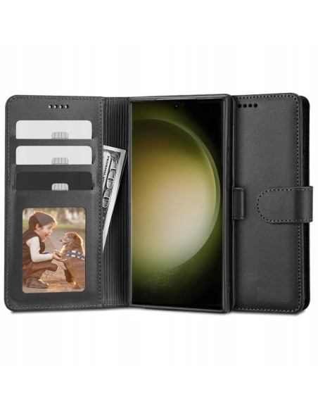 Plånboksfodral för Samsung S23 Ultra med öppet lock och kortfack