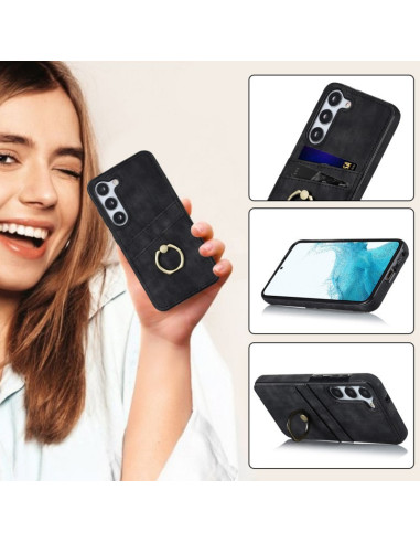 Samsung S23 Mobilskal med Korthållare Retro V4