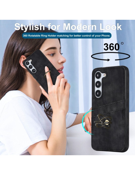 Samsung S23 Mobilskal med Korthållare Retro V4
