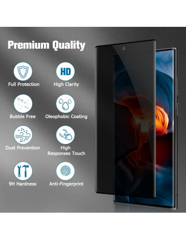 Samsung S23 Ultra Privacy Härdat glas 0.26mm 3D 9H