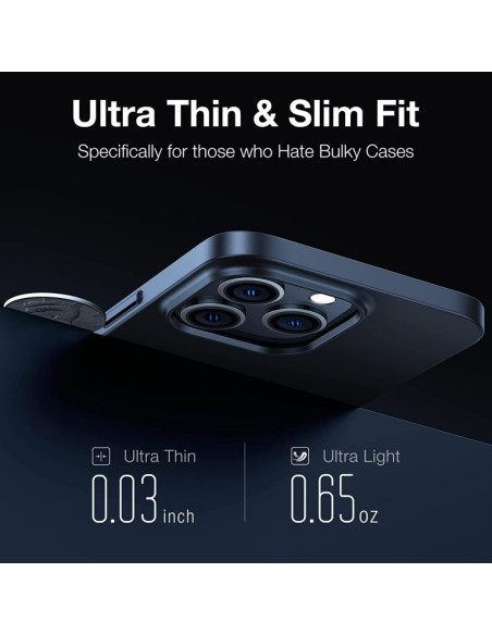 Ultratunt Lätt Mattsvart Skal iPhone 15/14/13/12/11/XS/XR/8/7